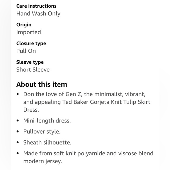 NWT Ted Baker Dress. Bright pink. Size 5 - Picture 5 of 5